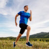 Sporty man runner running